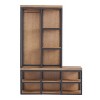 60" Lloyd Hall Tree with Bench Natural - Alaterre Furniture: Acacia Wood, Metal Frame, Storage Shelves - image 3 of 4