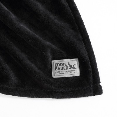 Ultra Soft Black Twin Fleece Reversible Blanket