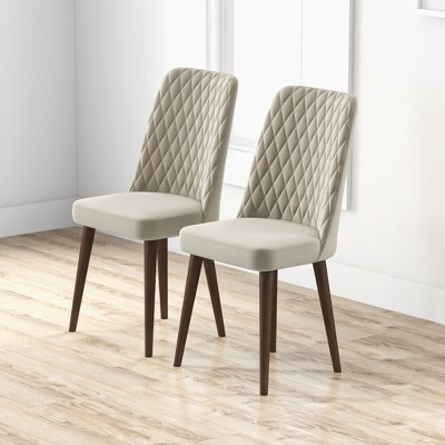 NicBex Mid Century Modern Dining Chairs Set of 2 with Upholstered High Back,Stylish Accent Chairs for Dining Room,Kitchen,Office