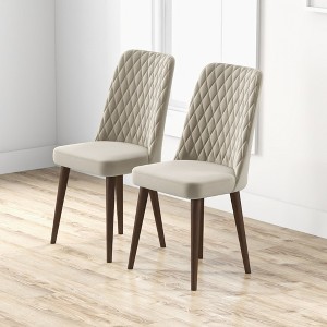 NicBex Mid Century Modern Dining Chairs Set of 2 with Upholstered High Back,Stylish Accent Chairs for Dining Room,Kitchen,Office - 1 of 4