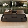 Famapy Stylish and Functional Coffee Table - Dark Grey Body with Brown Countertop, Ideal for Modern Living Rooms - 2 of 4