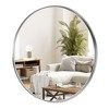 PAIHOME Round Iron Frame Decorative Wall Mirror Modern Bathroom Mirror,24×24 inch,Silver - 3 of 4