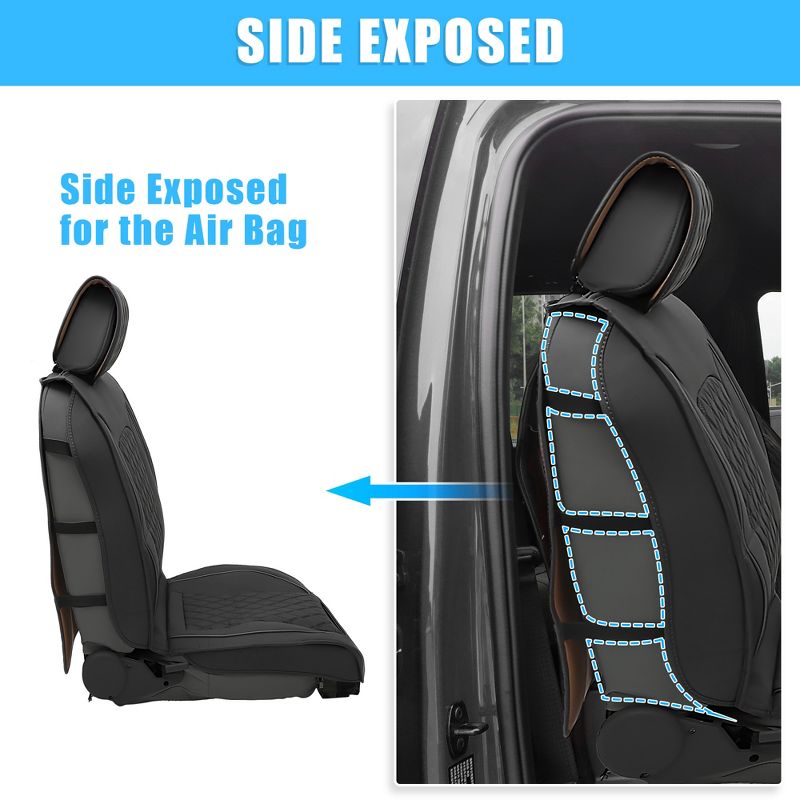 Unique Bargains Front Seat Cushion Cover for Dodge for Ram 2 Pcs, 4 of 7