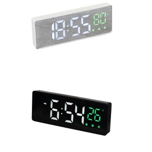 REGALWOVEN 2 Pcs Plastic Digital Corded Adjustable Accurate Dimmable Electric Alarm Clock 6.3 x 2.4 x 1 inch - 1 of 4