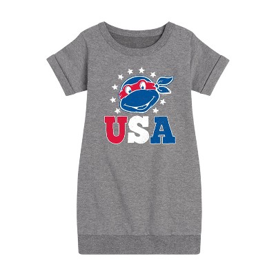 - Teenage Mutant Ninja Turtles - USA Raphael Graphic Short Sleeve Fleece Dress