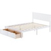 Streamdale Full Size Platform Bed with Under-bed Drawers, White - 4 of 4