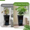 TOAOTBNBO Tall Planter Set of 2, Large Planter with Drainage Holes and Bottom Tray, Outdoor and Indoor Planter Pots with Vertical Lines - 3 of 4