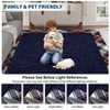 Modern Checkered Bordered Area Rug Machine Washable Rug Low Pile Throw Carpet Non Slip Non Shedding Floor Cover - 4 of 4