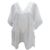 LA LEELA women's Vacation Casual Swim Holiday Beachwear Summer Beach Dress Plus Size Fashion Bathing Suit Cover-up for Women 2X-3X White, Solid - 2 of 3