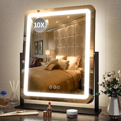 Vanity Mirror with Lights, Makeup Mirror with Smart Touch Control, 3-Color Dimmable Lighting, for Vanity Desk Tabletop