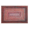 Braided Print Area Rug Washable Bedroom Rugs Bordered Geometric Indoor Soft Carpet Farmhouse Low Pile Non Slip Throw Floor Cover - 2 of 4