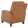 Faux Leather Push Back Recliner with High-Density Foam, Tapered Wood Legs, and Manual Recline - 4 of 4