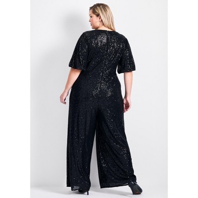Avenue Nada Sequin Puff Sleeve Jumpsuit - image 3