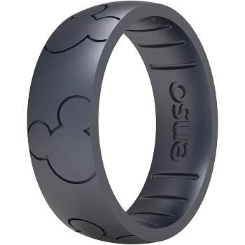 Enso Rings Mickey Mouse All Around Ears Classic Silicone Ring - Black Pearl