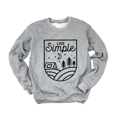 Simply Sage Market Women's Graphic Sweatshirt Live Simple Tent
