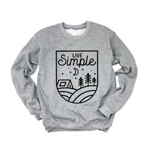 Simply Sage Market Women's Graphic Sweatshirt Live Simple Tent - 1 of 3