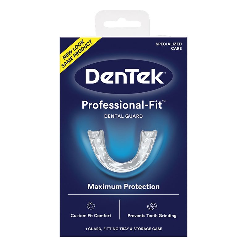 DenTek Professional-Fit Dental Guard for Nighttime Teeth Grinding with Guard, Fitting Tray, &#38; Storage Case, 1 of 11