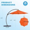 Hyleory 10/11/12 ft. Outdoor Cantilever Umbrella with Cover and Sand Bag, Patio Umbrella Easy Crank, UV Protection for Pool, Deck, Backyard - 2 of 4