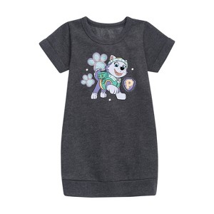 - Paw Patrol - Everest Sketch Graphic Short Sleeve Fleece Dress - 1 of 3