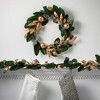 6'L Sullivans Gold Berry Leaf Garland, Green Christmas Garland - 3 of 3
