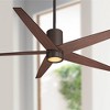 56" Minka Aire Modern Indoor Ceiling Fan with LED Light Remote Control Oil Rubbed Bronze Maple for Living Room Kitchen Bedroom - 2 of 4