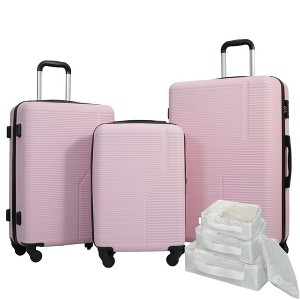 KTMBDW Luggage sets of 7 Piece 20 24 28 IN Carry on Luggage sets 3 piece Hardcase Luggage Suitcase Set with Wheels - 1 of 4