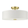 Livex Lighting Meridian 3 - Light Semi-Flush Mount in  Satin Brass - 2 of 2