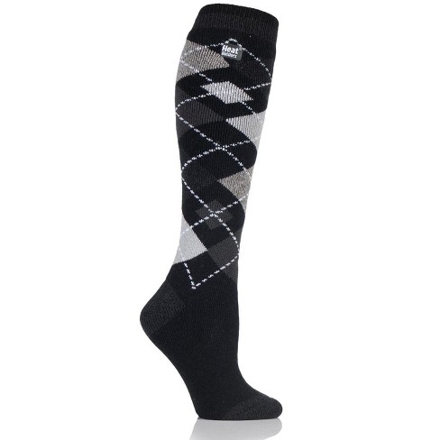 Heat Holder Women's Long Argyle LITE Socks| Warm + Soft, Hiking, Cabin,  Cozy at Home Socks | 5X Warmer Than Cotton Socks