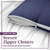 Circles Home Wedge Pillow Cover 100% Cotton, Zippered Wedge Pillow Case Protector 1 Piece - 4 of 4