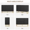 Sideboard Buffet Cabinet, Wooden Entryway Coffee Bar Cabinet with Metal Legs, Wall Cabinet, Floor-Standing Cabinet for Living Room - 3 of 4
