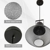 DOMETOUR Industrial Pendant Light, Black Metal Frame Ceiling Light for Living Room, Bedroom, Kitchen, Dining Room, Adjustable Chain, Black - 4 of 4