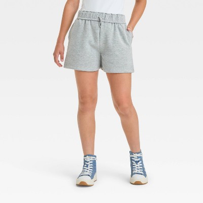 Girls' Fleece Shorts - art class™ Heathered Gray L