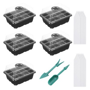 Unique Bargains Breathable Light-transmissive Corrosion-resistant Durable Seeding Tray 10 Pcs - 1 of 4