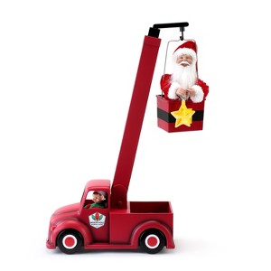 Mr. Christmas 43" Santa Claus Cherry Picker Animated Musical Christmas Decoration - 1 of 4