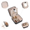 Unique Bargains Travel Small Portable PU Leather Jewelry Case with Mirror - 3 of 4