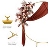 6.6 FT Round Backdrop Stand Wedding Arch for Ceremony Metal Balloon Arch Stand Indoor Outdoor for Birthday, Wedding Decoration - 4 of 4
