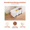 VEVOR Rice Storage Container, 5.2Gallon/20L x3 Capacity Large Dog Food Dispenser Bin, 3 Scoops,  and Airtight Lid, 3 Pack, White - 3 of 4