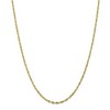 Black Bow Jewelry 2.5mm, 10k Yellow Gold Lightweight D/C Rope Chain Necklace - 3 of 4