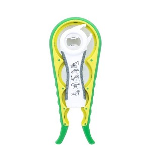 LunaLulinlk1pc Lid Opener Tool; Jar Opener For Weak Hands; Multi Function Can Opener For Seniors; Rubber Grip Bottle Opener - 1 of 4