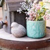 Sullivans Set of 3 Floral Relief Flower Planter 4.5"H, 4"H & 2.75"H Red - 4 of 4