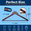 Wooden Clothes Hangers – Durable Space Saving Hanger, Non-Slip, Versatile for Organizing Dress, Coat, and Clothes, 360° Swivel Hook, Cherry, 50 pcs - 2 of 4
