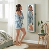 SONGMICS 6 LEDs Mirror Jewelry Cabinet, 47.2-Inch Tall Wall/Door Mounted Jewelry Armoire Organizer - 2 of 4