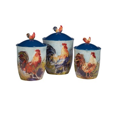 3pc Rooster Meadow Canister Set - Certified International