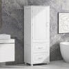 61 Inch Tall Bathroom Storage Cabinet, Bathroom Cabinets With 2 Drawers And Adjustable Shelf, Bathroom Cabinets Modern-Cuddlewood - 2 of 4