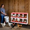 Metal Chicken Nesting Boxes, Nesting Boxes with Metal Legs, Chicken Laying Box with Roll Out Egg Collection with Vented Holes - 2 of 4