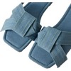 Roxoni Women's Fashion Casual Ribbon Tie Daily Wear Slide Sandal, Open Toe Denim Flat Slides - 4 of 4