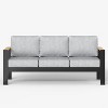 LayinSun Outdoor Patio Furniture Aluminum Couch, All-Weather Metal Sofa with 5" Thick Cushions for Porch, Balcony - 3 of 4