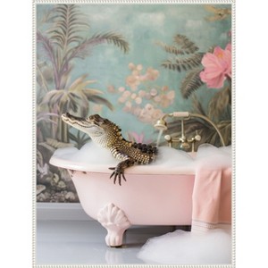 Amanti Art Clean Croc by Niky Rahner Framed Canvas Wall Art - 1 of 4