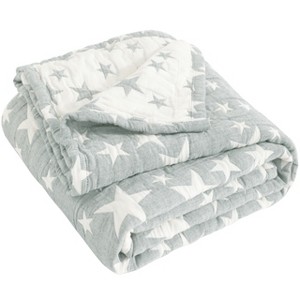 3 Layer Muslin Cotton Toddler Blanket, Super Soft and Warm Crib Blanket - NTBAY - 1 of 4