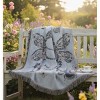 Bee Noir Woven Throw – Contemporary Bee Pattern Cotton by Manual Woodworkers and Weavers - 3 of 3